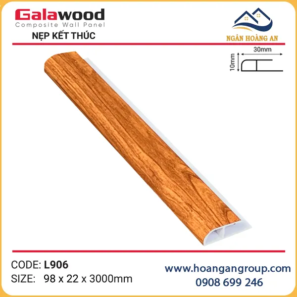 Nẹp Kết Thúc L30x10 Tấm Ốp Tường Galawood L906 Nẹp Kết Thúc L30x10 Tấm Ốp Tường Galawood L906