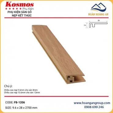 Nẹp Nhựa F Kết Thúc Sàn Gỗ Kosmos F8-1206