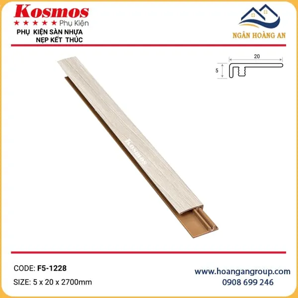 Nẹp Kết Thúc Sàn Nhựa Kosmos F5-1228