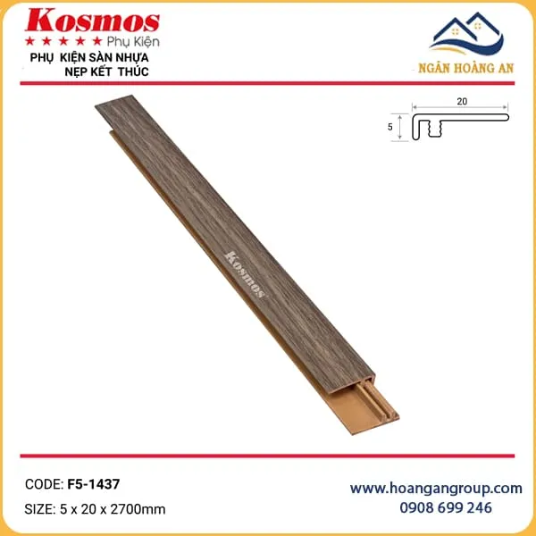 Nẹp Kết Thúc Sàn Nhựa Kosmos F5-1437