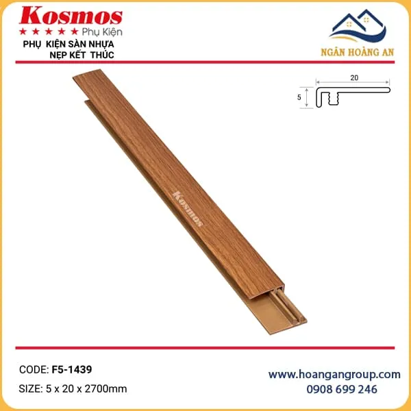 Nẹp Kết Thúc Sàn Nhựa Kosmos F5-1439