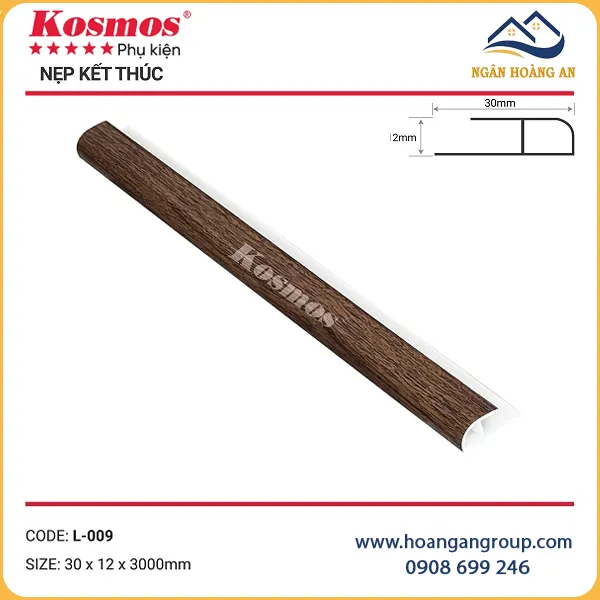 Nẹp Kết Thúc L30x12 Tấm Ốp Tường Kosmos L-009 Nẹp Kết Thúc L30x12 Tấm Ốp Tường Kosmos L-009