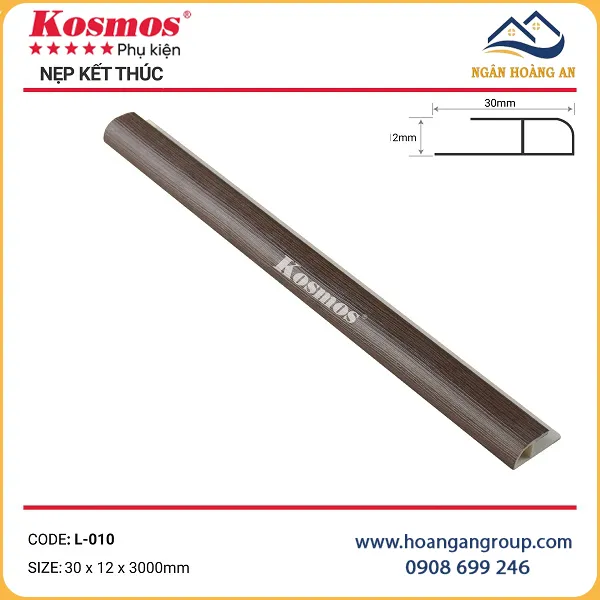 Nẹp Kết Thúc L30x12 Tấm Ốp Tường Kosmos L-010 Nẹp Kết Thúc L30x12 Tấm Ốp Tường Kosmos L-010