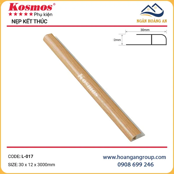 Nẹp Kết Thúc L30x12 Tấm Ốp Tường Kosmos L-017 Nẹp Kết Thúc L30x12 Tấm Ốp Tường Kosmos L-017