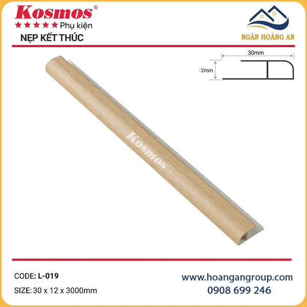 Nẹp Kết Thúc L30x12 Tấm Ốp Tường Kosmos L-019