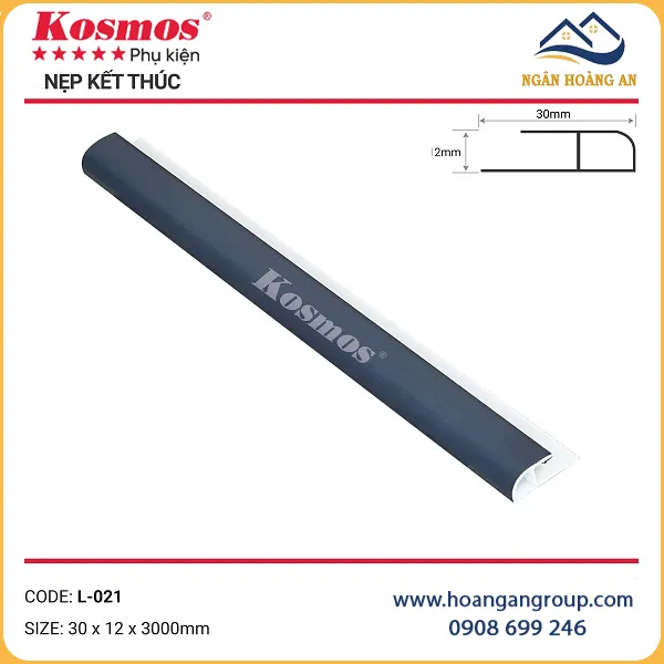 Nẹp Kết Thúc L30x12 Tấm Ốp Tường Kosmos L-021 Nẹp Kết Thúc L30x12 Tấm Ốp Tường Kosmos L-021