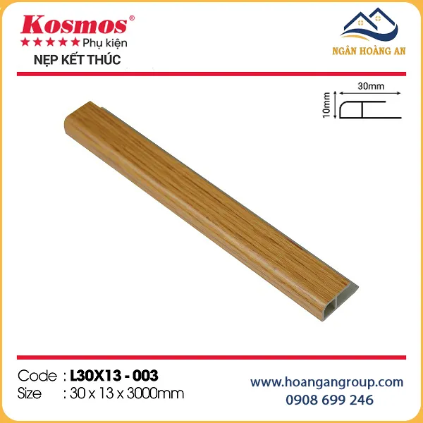 Nẹp Kết Thúc L30x13 Tấm Ốp Tường Kosmos L30X13-003 