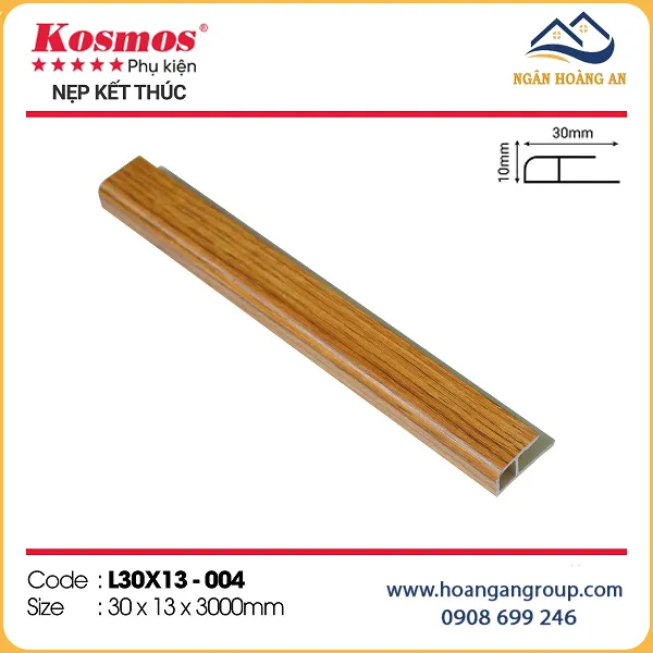Nẹp Kết Thúc L30x13 Tấm Ốp Tường Kosmos L30X13-004