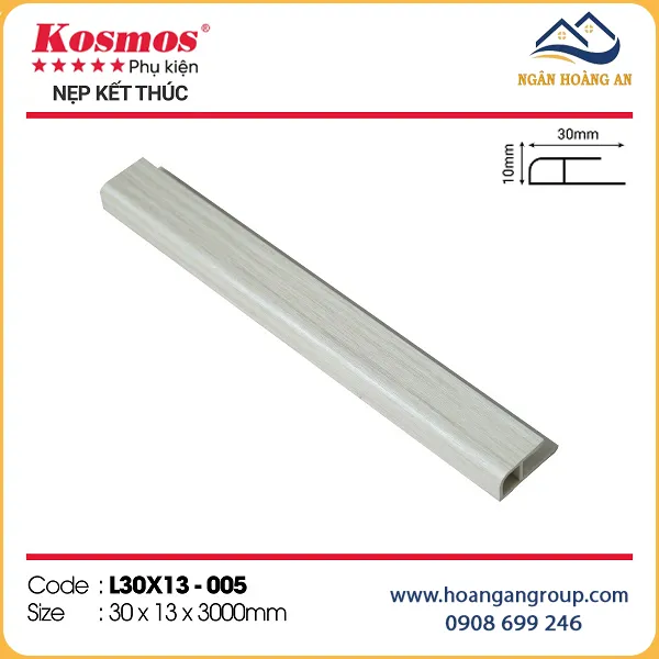Nẹp Kết Thúc L30x13 Tấm Ốp Tường Kosmos L30X13-005