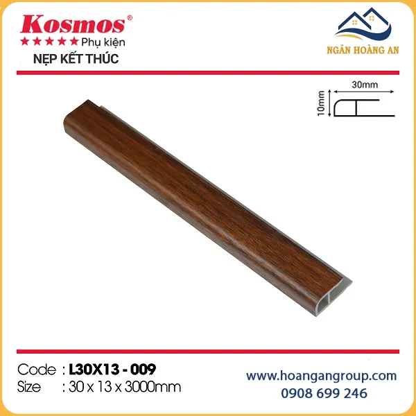 Nẹp Kết Thúc L30x13 Tấm Ốp Tường Kosmos L30X13-009 Nẹp Kết Thúc L30x13 Tấm Ốp Tường Kosmos L30X13-009