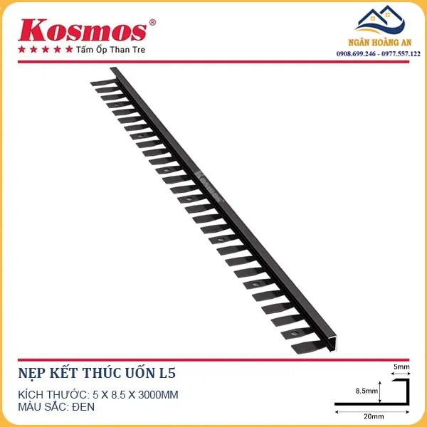 Nẹp Kết Thúc Uốn Tấm Ốp Đa Năng Sợi Than Tre Kosmos