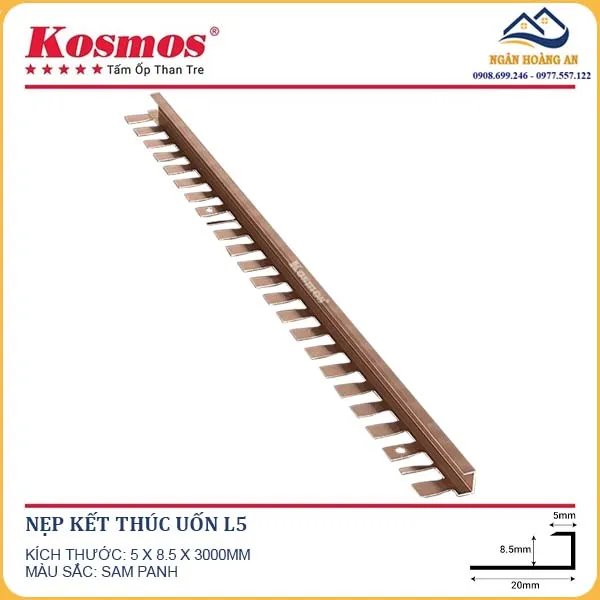 Nẹp Kết Thúc Uốn Tấm Ốp Đa Năng Sợi Than Tre Kosmos