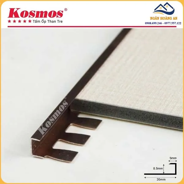 Nẹp Kết Thúc Uốn Tấm Ốp Đa Năng Sợi Than Tre Kosmos