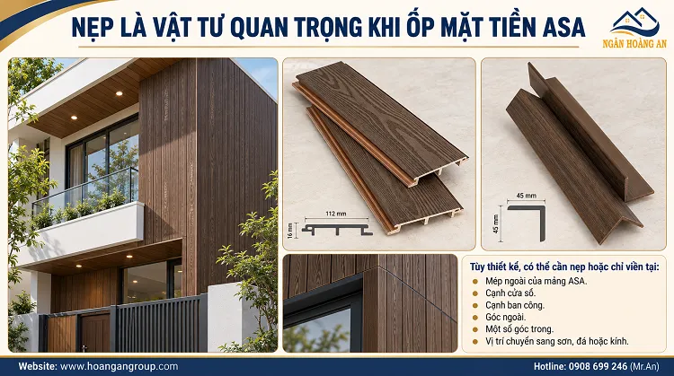 Nẹp Là Vật Tư Quan Trọng Khi Ốp Mặt Tiền ASA