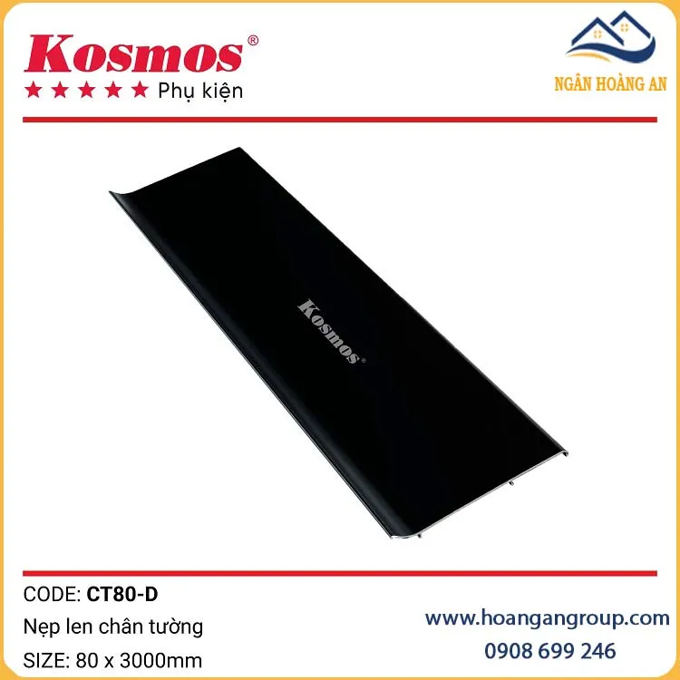 Đặc Điểm Nổi Bật Nẹp Len Nhôm Kosmos CT80-D Đen