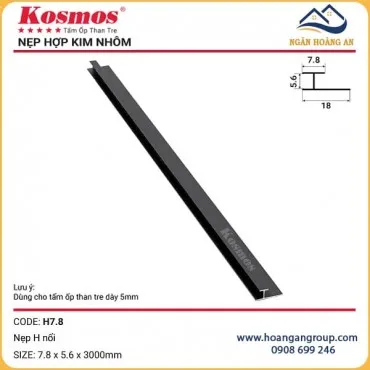 Nẹp H7.8 Nối Tấm Than Tre Kosmos 5mm Màu Đen
