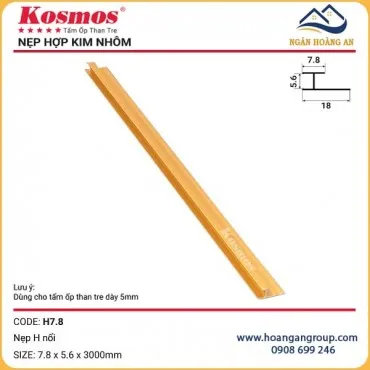 Nẹp H7.8 Nối Tấm Than Tre Kosmos 5mm Màu Vàng