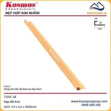 Nẹp Kết Thúc L5 Tấm Ốp Than Tre Kosmos 5mm Màu Vàng