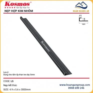 Nẹp Kết Thúc L5 Tấm Ốp Than Tre Kosmos 5mm Màu Đen 