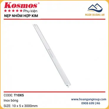 Nẹp T Nhôm Hợp Kim Kosmos T10x5 Inox Bóng