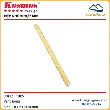 Nẹp T Nhôm Hợp Kim Kosmos T10x5 Vàng Bóng