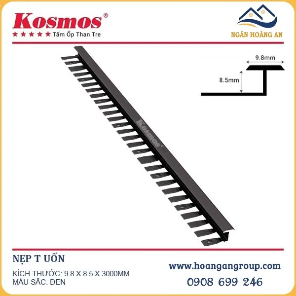Nẹp T10 Uốn Tấm Than Tre Kosmos Màu Đen
