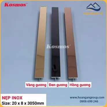 Nẹp T20 Inox 304 Tấm Than Tre Kosmos T20x8 