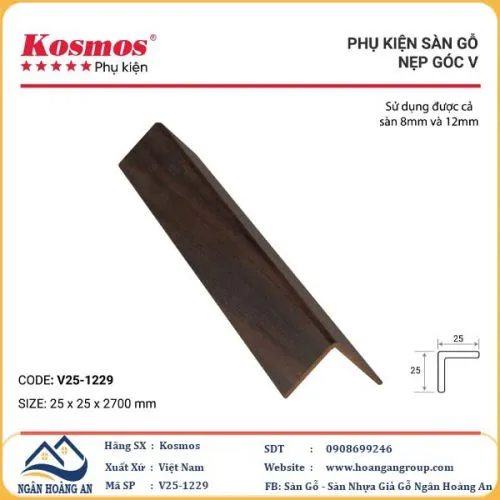 Nẹp V Sàn Gỗ Kosmos 1229