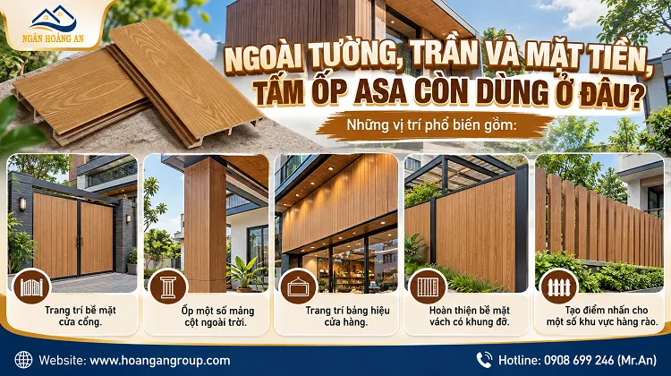Ngoài Tường, Trần Và Mặt Tiền, Tấm Ốp ASA Còn Dùng Ở Đâu?