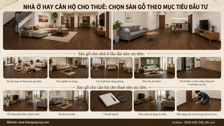 Nhà Ở Hay Căn Hộ Cho Thuê: Chọn Sàn Gỗ Theo Mục Tiêu Đầu Tư Nhà Ở Hay Căn Hộ Cho Thuê: Chọn Sàn Gỗ Theo Mục Tiêu Đầu Tư