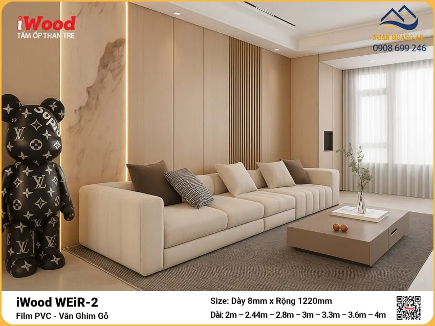 Nhà Phân Phối Tấm Ốp Than Tre WEiR-2 Vân Ghim Gỗ Uy Tín