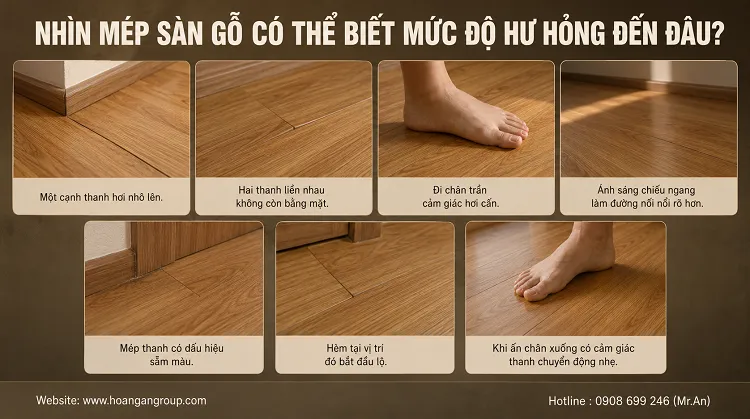 Nhìn Mép Sàn Gỗ Có Thể Biết Mức Độ Hư Hỏng Đến Đâu? Nhìn Mép Sàn Gỗ Có Thể Biết Mức Độ Hư Hỏng Đến Đâu?