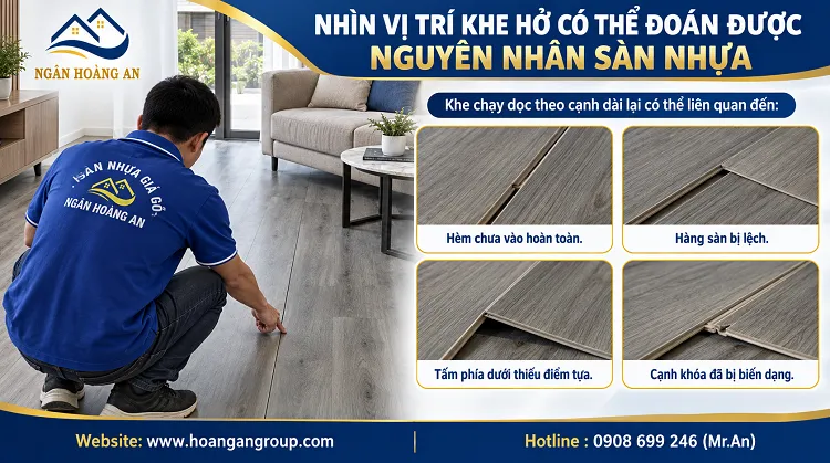 Nhìn Vị Trí Khe Hở Có Thể Đoán Được Nguyên Nhân Sàn Nhựa