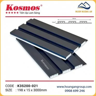 Tấm Nhựa Ốp Tường Lam 3 Sóng Kosmos K3S200-021