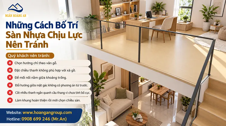 Những Cách Bố Trí Sàn Nhựa Chịu Lực Nên Tránh