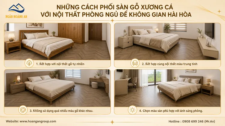 Những Cách Phối Sàn Gỗ Xương Cá Với Nội Thất Phòng Ngủ Để Không Gian Hài Hòa Những Cách Phối Sàn Gỗ Xương Cá Với Nội Thất Phòng Ngủ Để Không Gian Hài Hòa