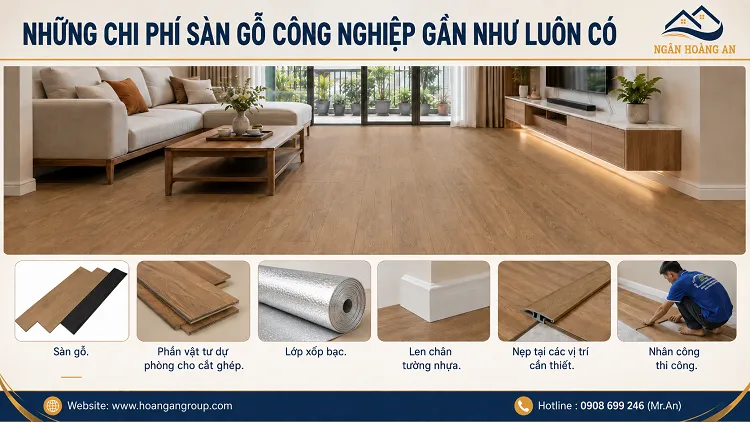 Những Chi Phí Sàn Gỗ Công Nghiệp Gần Như Luôn Có