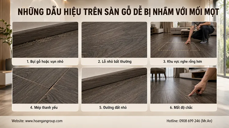 Những Dấu Hiệu Trên Sàn Gỗ Dễ Bị Nhầm Với Mối Mọt Những Dấu Hiệu Trên Sàn Gỗ Dễ Bị Nhầm Với Mối Mọt