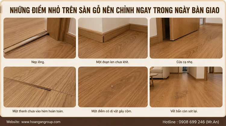 Những Điểm Nhỏ Trên Sàn Gỗ Nên Chỉnh Ngay Trong Ngày Bàn Giao