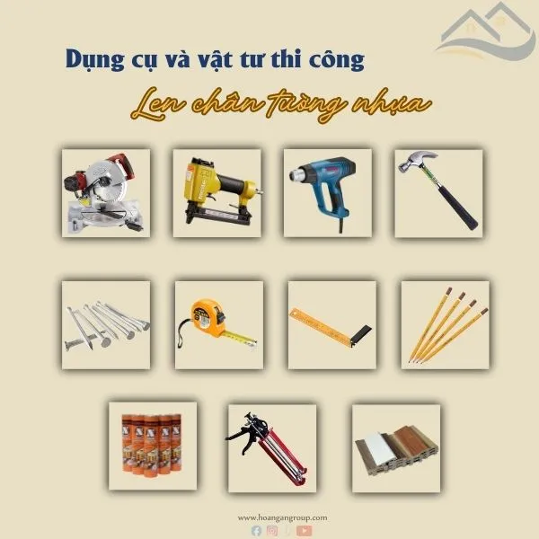 Chuẩn Bị Các Dụng Cụ Cần Thiết Để Thi Công  Len Chân Tường