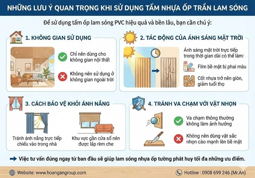 Những Lưu Ý Quan Trọng Khi Sử Dụng Tấm Nhựa Ốp Trần Lam Sóng Những Lưu Ý Quan Trọng Khi Sử Dụng Tấm Nhựa Ốp Trần Lam Sóng