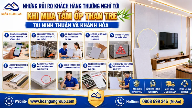 Những Rủi Ro Khách Hàng Thường Nghĩ Tới Khi Mua Tấm Ốp Than Tre Tại Ninh Thuận Và Khánh Hòa Những Rủi Ro Khách Hàng Thường Nghĩ Tới Khi Mua Tấm Ốp Than Tre Tại Ninh Thuận Và Khánh Hòa