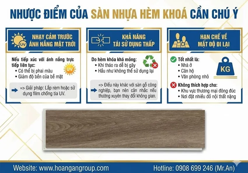 Nhược Điểm Của Sàn Nhựa Hèm Khoá Cần Chú Ý Nhược Điểm Của Sàn Nhựa Hèm Khoá Cần Chú Ý