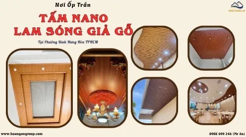 Nơi Ốp Trần Tấm Nano, Lam Sóng Giả Rẻ Tại Phường Bình Hưng Hoà TPHCM