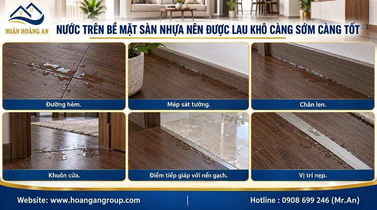 Nước Trên Bề Mặt Sàn Nhựa Nên Được Lau Khô Càng Sớm Càng Tốt Nước Trên Bề Mặt Sàn Nhựa Nên Được Lau Khô Càng Sớm Càng Tốt