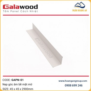Nẹp Góc Trong Trang Trí Tấm Cách Nhiệt Panel GAPN-01 Màu Trắng