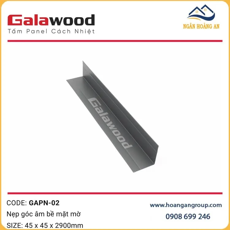 Nẹp Góc Trong Trang Trí Tấm Cách Nhiệt Panel GAPN-02 Màu Xám Nẹp Góc Trong Trang Trí Tấm Cách Nhiệt Panel GAPN-02 Màu Xám