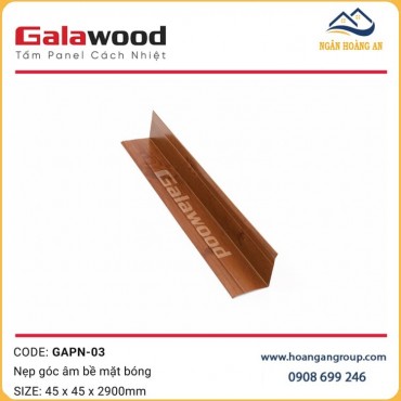Nẹp Góc Trong Trang Trí Tấm Cách Nhiệt Panel GAPN-03 Màu Cánh Gián