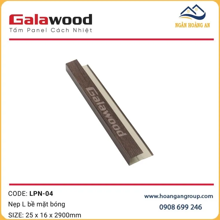 Nẹp Kết Thúc Nối Tấm Cách Nhiệt Panel LPN-04 Màu Nâu Walnut Nẹp Kết Thúc Nối Tấm Cách Nhiệt Panel LPN-04 Màu Nâu Walnut