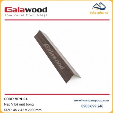 Nẹp V Trang Trí Tấm Cách Nhiệt Panel VPN-04 Màu Nâu Walnut